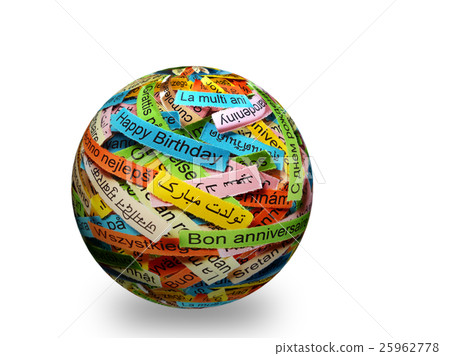 Happy Birtdaycolorful paper different languages Happy Birtdaycolorful paper different languages 25962778