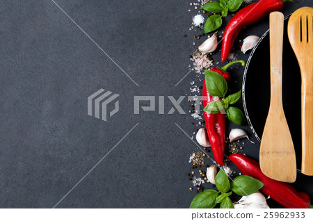 Vegetables, fresh herbs, hot spices 25962933