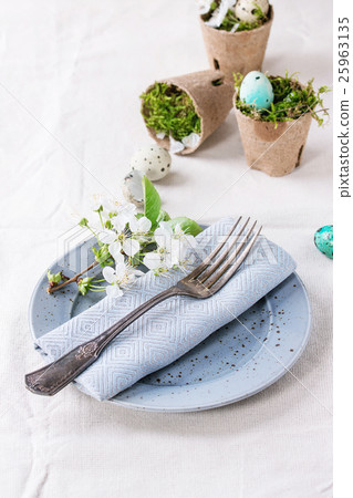 Colorful Easter quail eggs 25963135