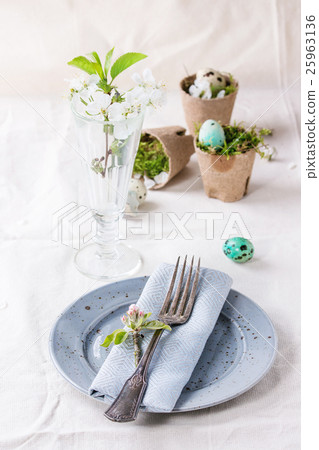 Colorful Easter quail eggs 25963136