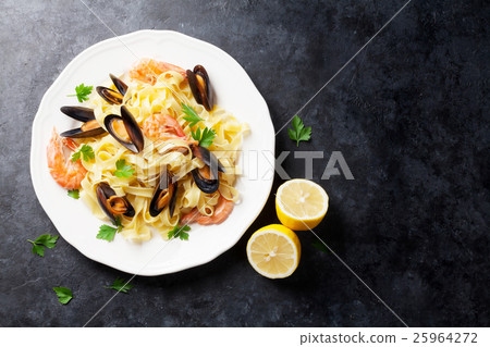 Pasta with seafood Pasta with seafood 25964272