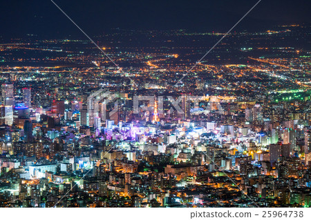 [Hokkaido] Night view of Sapporo [From Mt. Moiwa] 25964738