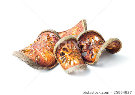 Dried Bael Fruit tea isolated on white background 25964927