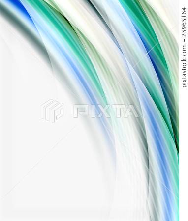 Glossy wave on white space Glossy wave on white space 25965164