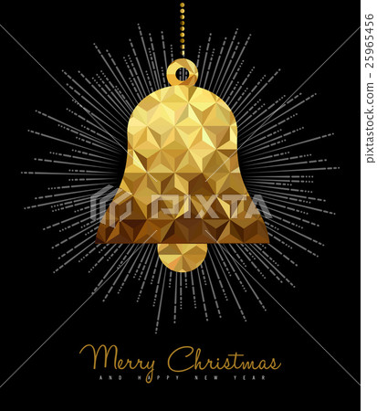 Christmas and New Year gold decoration bell Christmas and New Year gold decoration bell 25965456