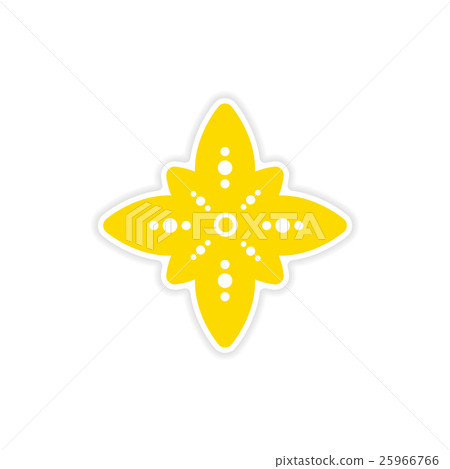 paper sticker Indian sign on white background 25966766