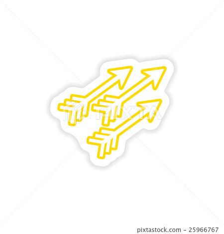 paper sticker Indian arrows on white background 25966767