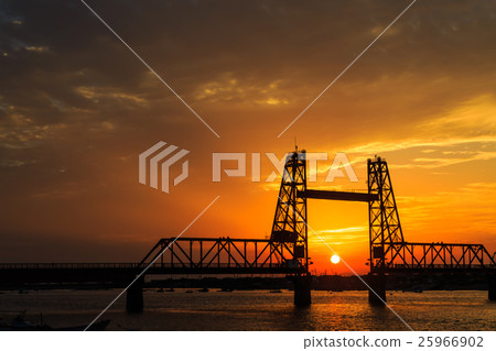 築後川高架橋的日落 25966902