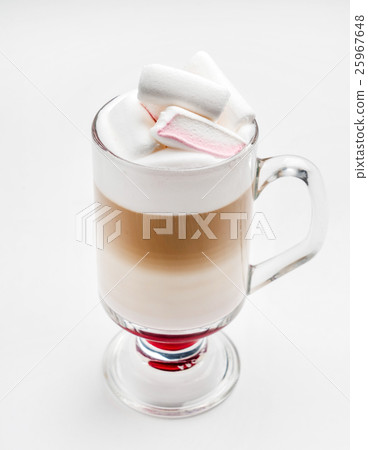 latte with marshmallow latte with marshmallow 25967648