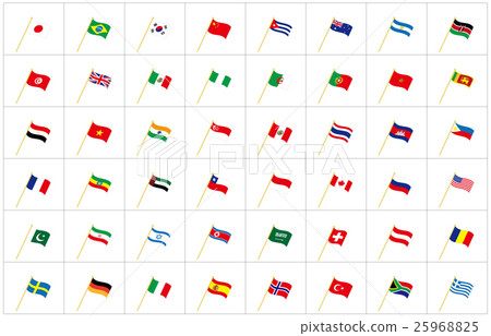 World flag Paul wave diagonal frame World flag Paul wave diagonal frame 25968825