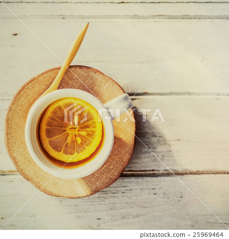 Lemon Tea Break Relax Calm Concept Lemon Tea Break Relax Calm Concept 25969464
