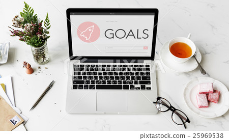 Goals Strategy Business Target Spacehip Graphic Concept Goals Strategy Business Target Spacehip Graphic Concept 25969538