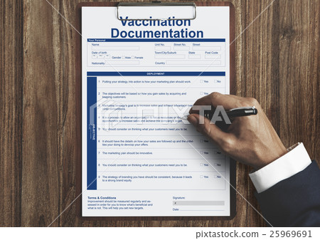 Vaccination Documentation Application Form Concept 25969691