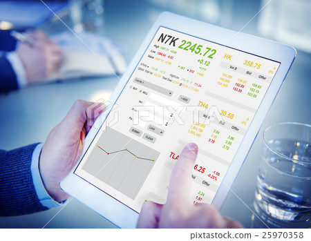 Stock Exchange Trading Forex Finance Graphic Concept 25970358