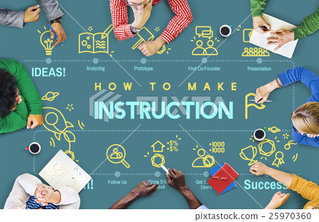 Instruction Document Guidebook Handbook Help Concept 25970360