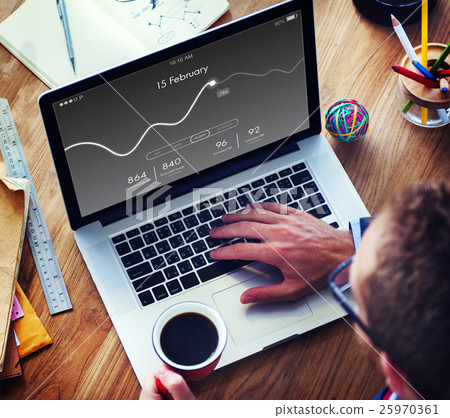 Application Usage Graph Chart Concept 25970361
