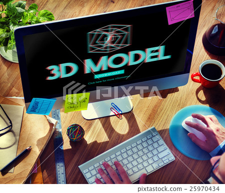3D Three Dimensional Futuristic Display Modern Concept 3D Three Dimensional Futuristic Display Modern Concept 25970434