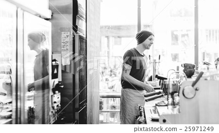 Coffee Shop Bar Counter Cafe Restaurant Relaxation Concept 25971249