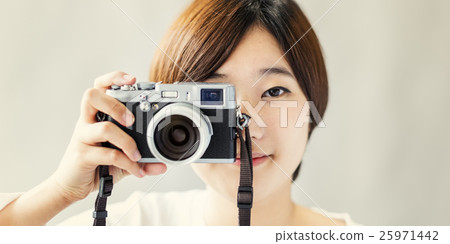 Asian Girl Camera Photographer Focus Shooting Concept Asian Girl Camera Photographer Focus Shooting Concept 25971442