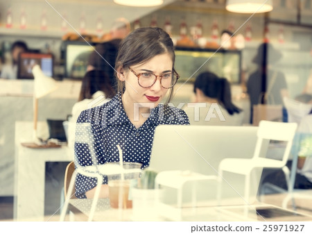 Contemporary Connection Leisure Internet Relax Woman Concept 25971927