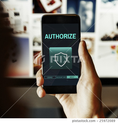 Data Protection Shield Secured Permission Graphic Concept 25972089