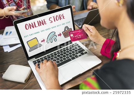 Online Shopping Web Shop E-shopping Concept 25972335
