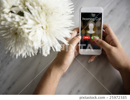 Incoming Call Communication Connect Concept Incoming Call Communication Connect Concept 25972385