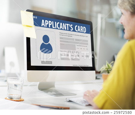 Applicant's Card Membership Identification Data Information Registration Concept Applicant's Card Membership Identification Data Information Registration Concept 25972580
