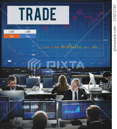 Stock Market Results Stock Trade Forex Shares Concept 25972781