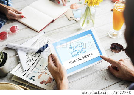 Social Media Devices Internet Concept Social Media Devices Internet Concept 25972788