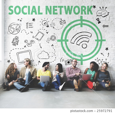 Connection Target Wifi Signal Graphics Concept Connection Target Wifi Signal Graphics Concept 25972791