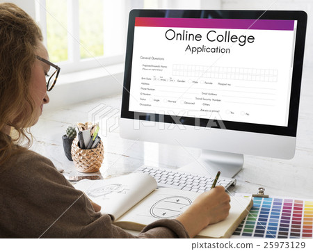 Online College Application Form Concept Online College Application Form Concept 25973129