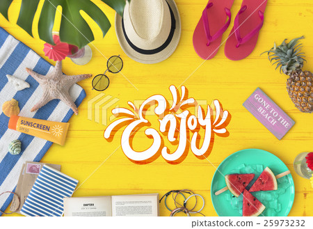 Beach Vocation Enjoy Holidays Summer Concept Beach Vocation Enjoy Holidays Summer Concept 25973232