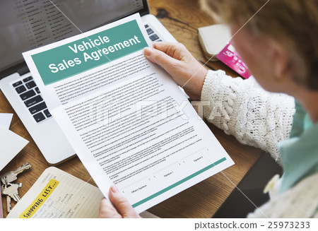 Vehicle Sales Agreement Insurance Concept Vehicle Sales Agreement Insurance Concept 25973233