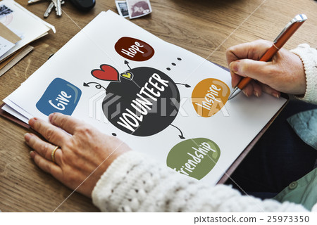Donations Charity Volunteer Words Concept Donations Charity Volunteer Words Concept 25973350