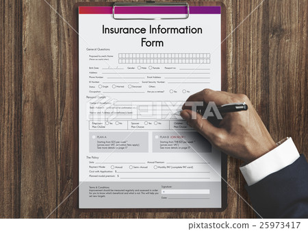 Insurance Service Information Form Concept Insurance Service Information Form Concept 25973417