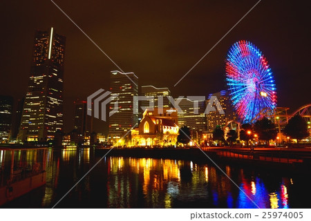 橫濱港未來的夜景 橫濱港未來的夜景 25974005