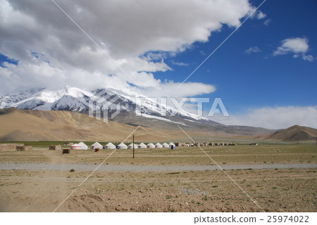Mountains of Pamir and Yurt 25974022