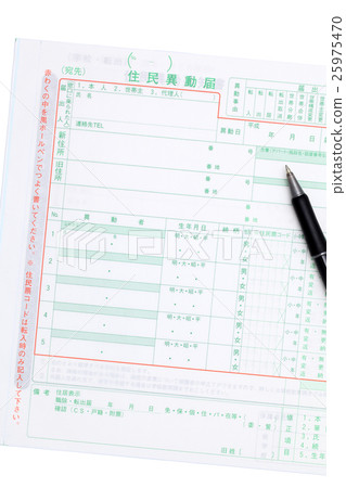 Notification of change of resident registration card change notification 25975470