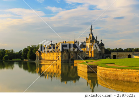 Famous Chateau de Chantilly Castle. France 25976222