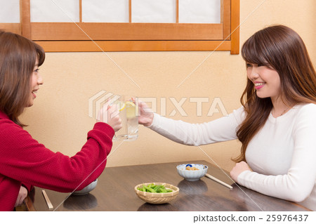 Young woman cheers image Young woman cheers image 25976437