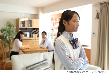 Angry middle school student and parents 25976952