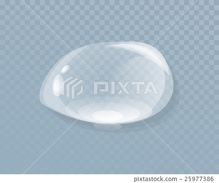 Water Liquid Drop Isolated on Transparent 25977386