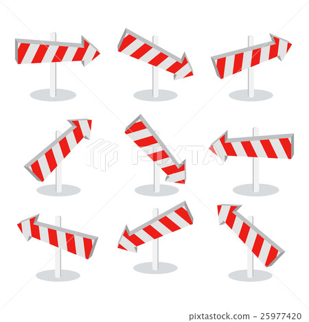 Set of Direction Arrow Icons Isolated on White Set of Direction Arrow Icons Isolated on White 25977420
