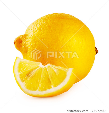 Whole lemon and slice 25977468