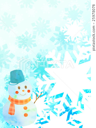 Snow Crystal Photo Frame b (Snowman) 25978076