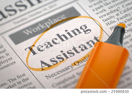 Teaching Assistant Hiring Now. 3D. Teaching Assistant Hiring Now. 3D. 25980830