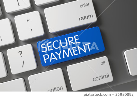 Secure Payment Button. 3D. 25980892