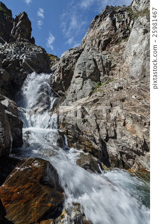 Waterfall in mountains Waterfall in mountains 25981467