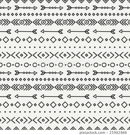 Hand drawn geometric ethnic seamless pattern 25982866